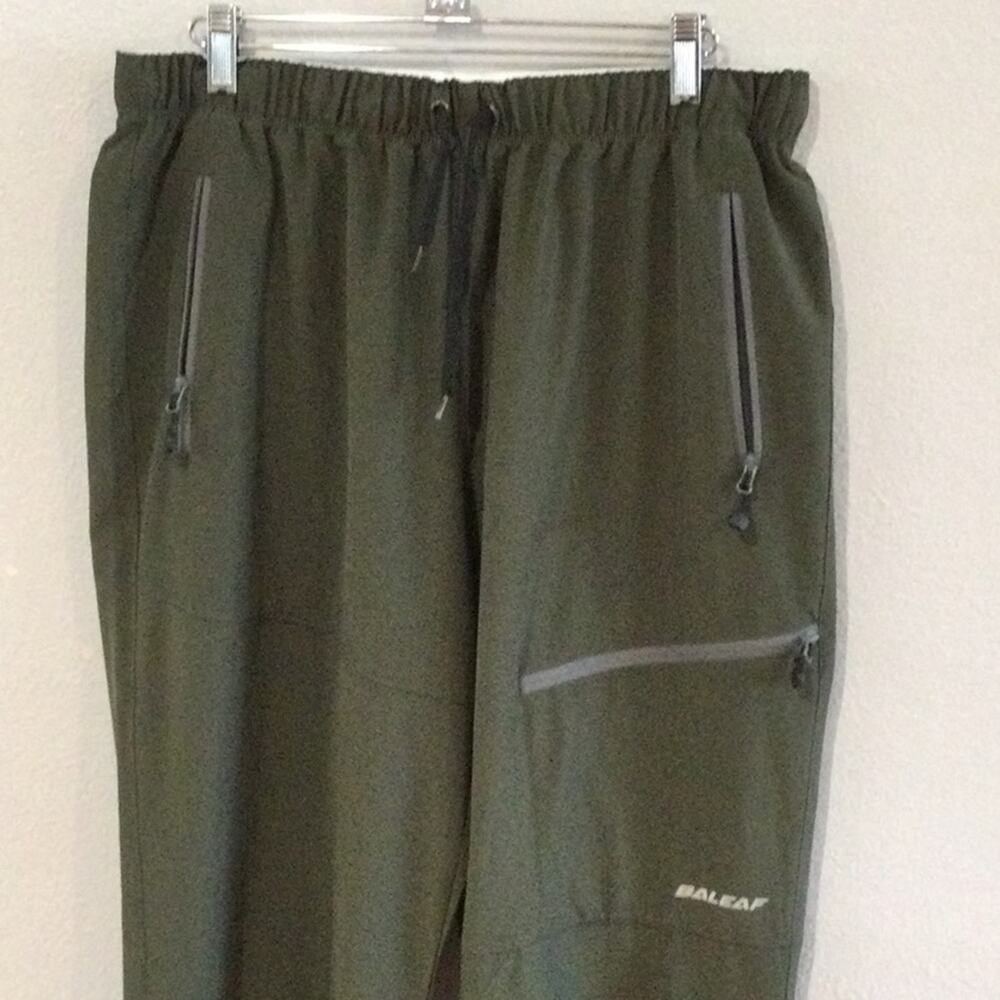 Baleaf Green Elastic Waist Lightweight Zipper Pockets Jogger Pant Size L - Picture 2 of 16